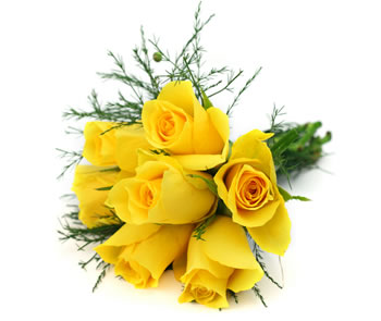 7 yellow roses
