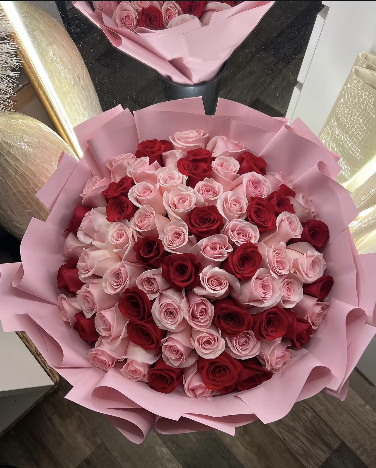 Trandafiri roz si rosu : Colectie de lux